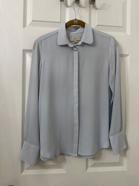 LOFT Pale Blue Long-Sleeve Dress Shirt
